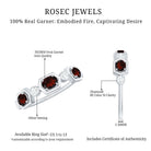 Rosec Jewels-Natural Garnet Diamond Wedding Band With Certificate