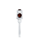 Rosec Jewels-Natural Garnet Diamond Wedding Band With Certificate