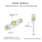 Rosec Jewels-Natural Oval Peridot Diamond Half Eternity Ring for Women