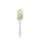 Rosec Jewels-Natural Oval Peridot Diamond Half Eternity Ring for Women