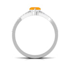 Heart Fire Opal and Diamond Ring Set AAA - Rosec Jewels