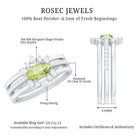 Rosec Jewels-East West Style Peridot 3 Piece Bridal Ring Set with Diamond