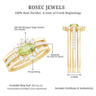 Rosec Jewels-East West Style Peridot 3 Piece Bridal Ring Set with Diamond
