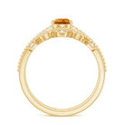 Natural Citrine Double Band Engagement Ring with Enhancer AAA - Rosec Jewels
