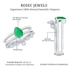Vintage Style Emerald Diamond Wedding Bridal Ring Set AAA - Rosec Jewels