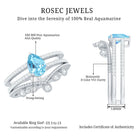1 Carat Aquamarine and Diamond Teardrop Engagement Ring with Enhancer AAA - Rosec Jewels