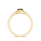 Rosec Jewels-Natural Pear Shaped Garnet Diamond 3 Piece Bridal Ring Set