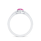 Pear Cut Pink Tourmaline Trio Wedding Ring Set with Moissanite AAA - Rosec Jewels