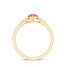 Pear Cut Pink Tourmaline Trio Wedding Ring Set with Moissanite AAA - Rosec Jewels