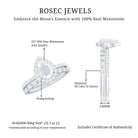 Teardrop Moonstone Bridal Ring Set with Diamond AAA - Rosec Jewels