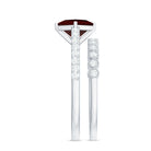 Princess Cut Garnet and Diamond Wedding Ring Set for Women AAA - Rosec Jewels