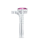 1 Carat Princess Cut Pink tourmaline and Diamond Wedding Ring Set for Women AAA - Rosec Jewels