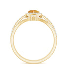 Certified Real Citrine Heart Shape Engagement Ring with Diamond Enhancer AAA - Rosec Jewels