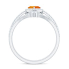 Heart Shape Fire Opal Ring Set with Moissanite AAA - Rosec Jewels