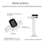 Rosec Jewels-Lab Created Black Diamond Solitaire Wedding Ring Set with Diamond