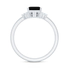 Rosec Jewels-Lab Created Black Diamond Solitaire Wedding Ring Set with Diamond