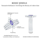 Rosec Jewels-Marquise Cut Tanzanite Solitaire Ring Set with Diamond