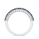 Rosec Jewels-Natural Blue Sapphire Half Eternity Anniversary Ring