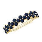Rosec Jewels-Natural Blue Sapphire Half Eternity Anniversary Ring