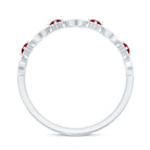 Natural Ruby Heart Eternity Ring for Promise AAA - Rosec Jewels