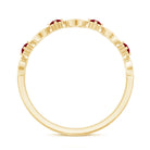 Natural Ruby Heart Eternity Ring for Promise AAA - Rosec Jewels