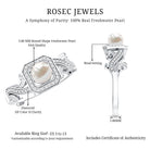 Rosec Jewels-Vintage Inspired 2 Carat Pearl Engagement Ring with Diamond Halo
