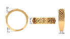 Bezel Set Round Diamond Filigree Ring Natural - ( HI-SI ) - Rosec Jewels