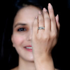 Bezel Set Round Diamond Filigree Ring Natural - ( HI-SI ) - Rosec Jewels
