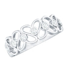Contemporary Diamond Half Eternity Band Ring for Women Natural - ( HI-SI ) - Rosec Jewels