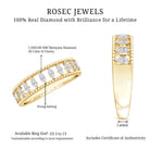 Natural Marquise Diamond Half Eternity Wedding Band Natural - ( HI-SI ) - Rosec Jewels
