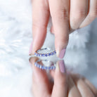 Rosec Jewels-Natural Tanzanite Half Eternity Ring with Certificate