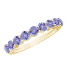 Rosec Jewels-Natural Tanzanite Half Eternity Ring with Certificate