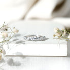 Rosec Jewels-Natural Pear Shape Diamond Half Eternity Ring for Women