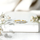 Rosec Jewels-Natural Pear Shape Diamond Half Eternity Ring for Women