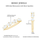 Rosec Jewels-Heart Shaped Moissanite Wedding Band for Women