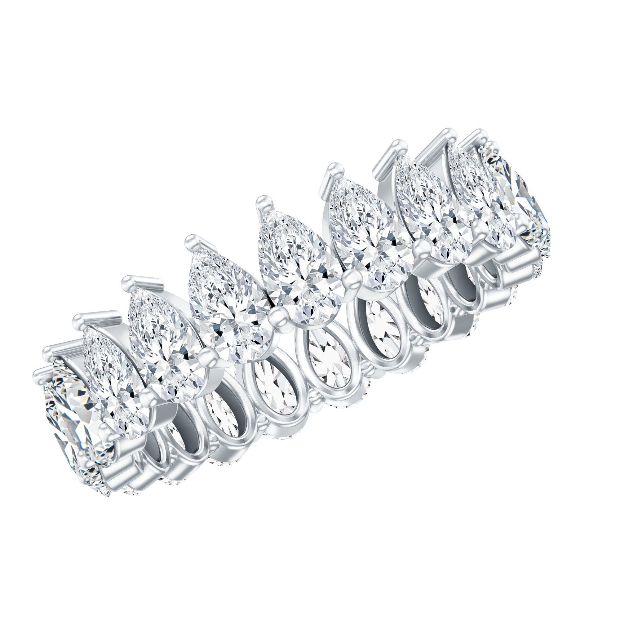 Rosec Jewels-Lab Grown Diamond Teardrop Wedding Band