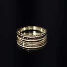 Natural Garnet Baguette Wedding Band in Yellow Gold Plated Silver AAA 14K Yellow Gold Plated Silver - Rosec Jewels