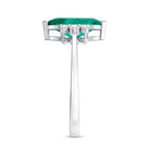 2.5 Carat Lab Grown Emerald and Diamond Marquise Engagement Ring AAAA - Rosec Jewels