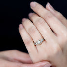 Certified Diamond Classic Engagement Ring in Split Shank Natural - ( HI-SI ) - Rosec Jewels
