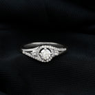 Certified Diamond Classic Engagement Ring in Split Shank Natural - ( HI-SI ) - Rosec Jewels
