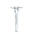 Rosec Jewels-Brilliant Cut Diamond Flower Promise Ring