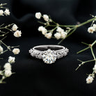 2 Carat Moissanite Double Prong Vintage Engagement Ring D-VS1 - Rosec Jewels