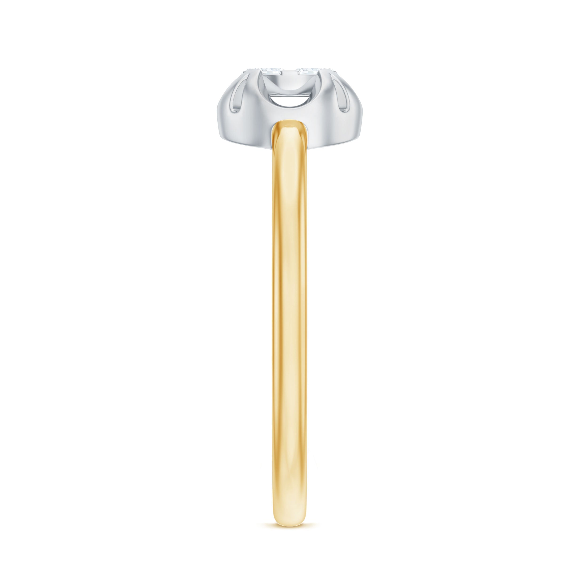 Rosec Jewels-Round Shape Diamond Ring in Illusion Setting