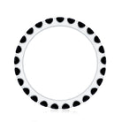 Certified Black Onyx Stackable Wedding Band for Women AAA - Rosec Jewels