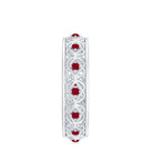 Rosec Jewels-Natural Ruby Celtic Knot Wedding Band for Women