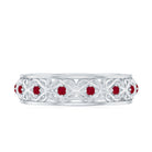Rosec Jewels-Natural Ruby Celtic Knot Wedding Band for Women