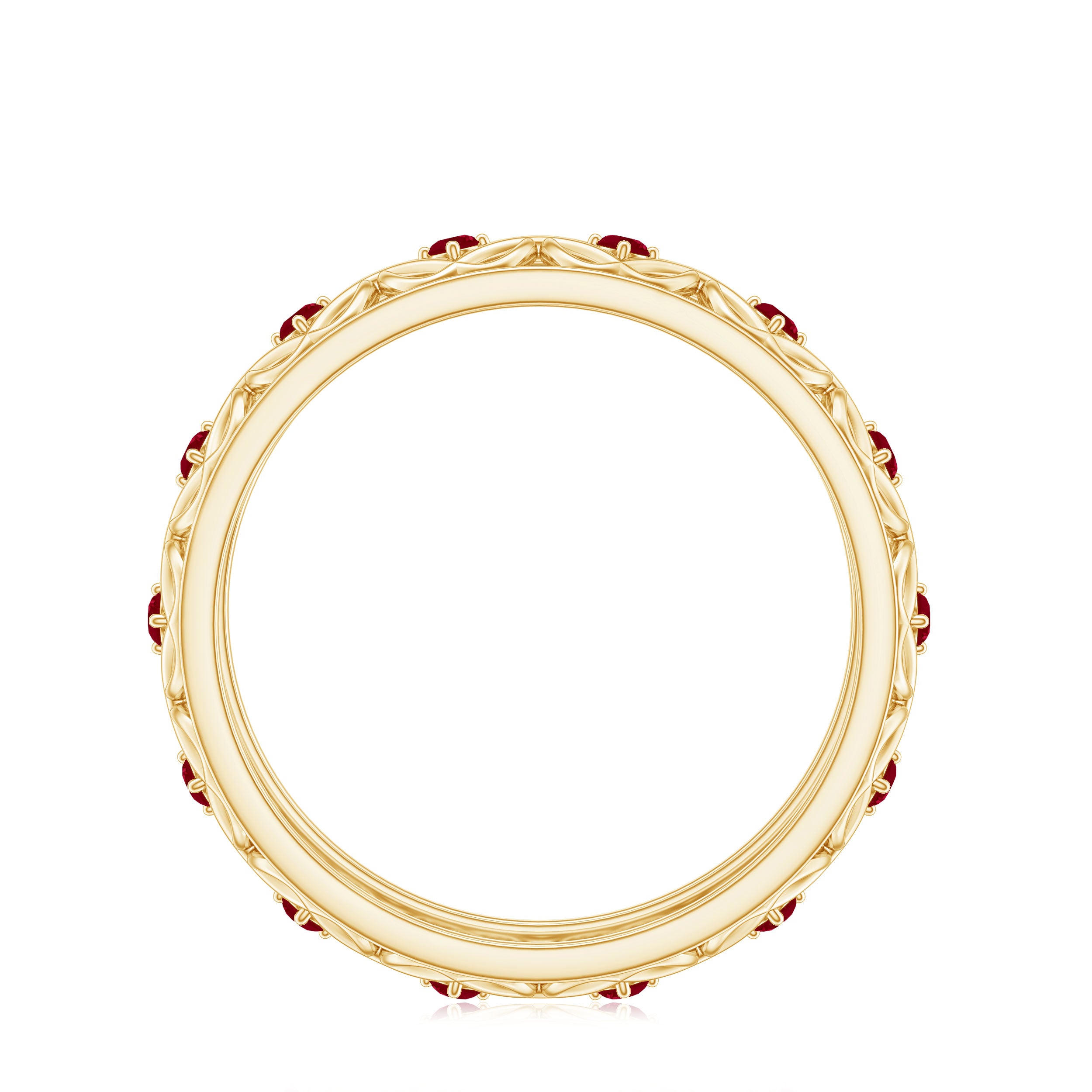 Rosec Jewels-Natural Ruby Celtic Knot Wedding Band for Women