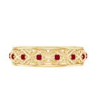 Rosec Jewels-Natural Ruby Celtic Knot Wedding Band for Women