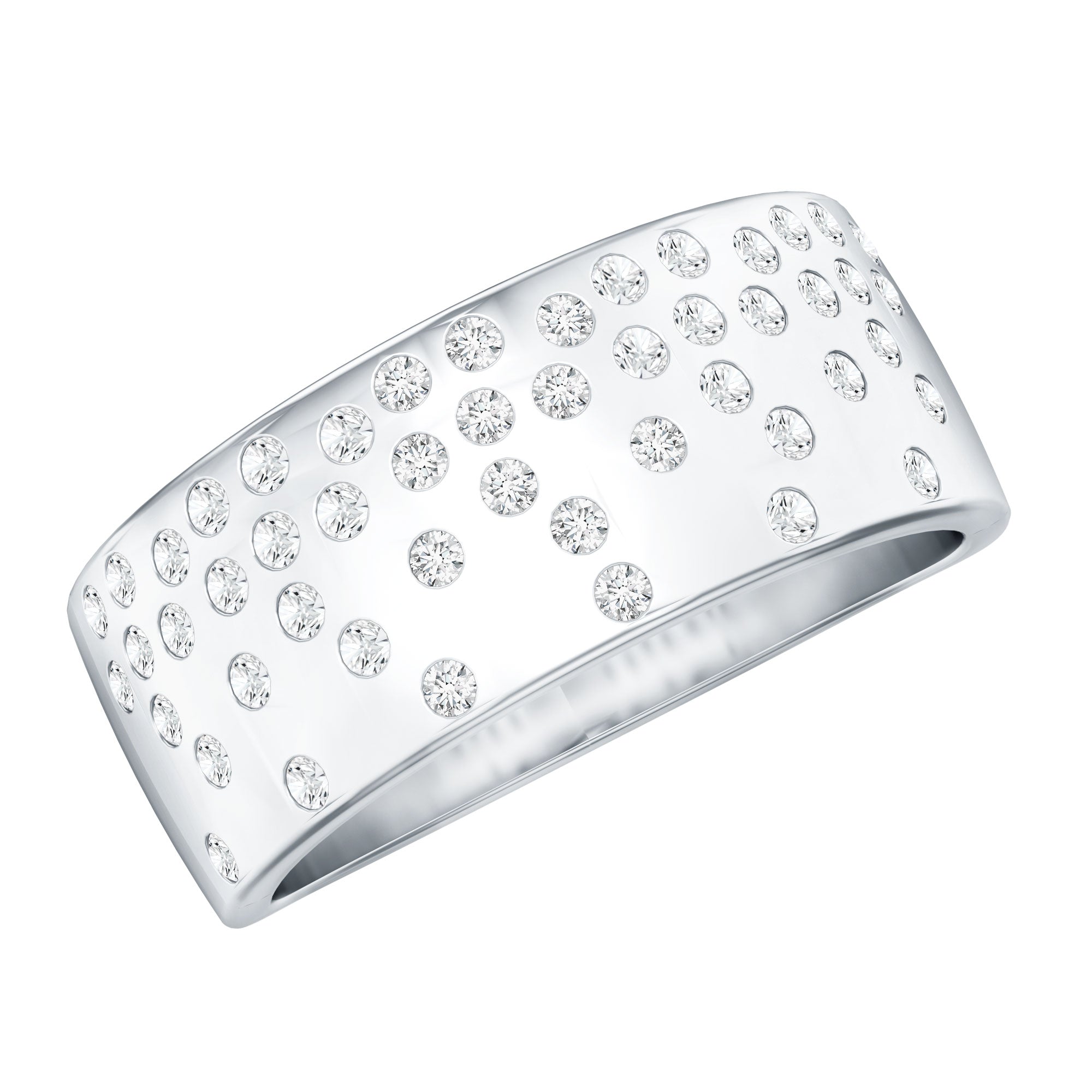 Lab Grown Diamond Wide Wedding Band With Certificate Lab - ( EF-VS ) - Rosec Jewels