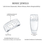 Lab Grown Diamond Wide Wedding Band With Certificate Lab - ( EF-VS ) - Rosec Jewels